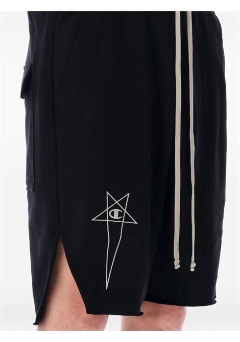 Black drawstring-detail shorts Rick Owens x Champion - unisex RICK OWENS X CHAMPION | CM01E1688CHFE09